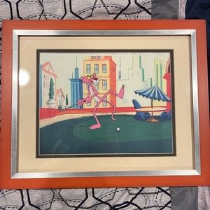 Framed RARE PINK PANTHER PHOTO